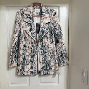 New with Tags Joseph Ribkoff Jacket Grey, Pink & White sz M